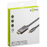 goobay 75699, Adaptador negro/Plateado