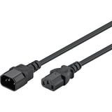 goobay Cable de extensión para dispositivos de corriente alterna C14 > C13, Cable alargador negro