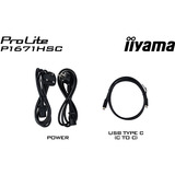 iiyama P1671HSC-B1, Monitor LED negro (mate)