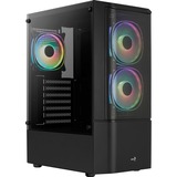 Aerocool Quantum Mesh Midi Tower Negro, Cajas de torre negro/Gris, Midi Tower, PC, Negro, ATX, micro ATX, Mini-ITX, Acrilonitrilo butadieno estireno (ABS), SPCC, Acero, Juego