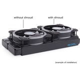 Alphacool Cubierta y desacoplamiento 120mm (7mm de grosor), Bastidor de instalación negro