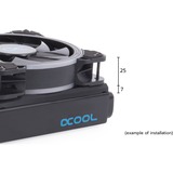 Alphacool Cubierta y desacoplamiento 120mm (7mm de grosor), Bastidor de instalación negro