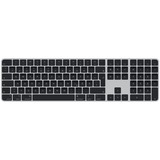 Apple Magic Keyboard teclado Bluetooth QWERTZ Alemán Negro, Plata plateado/Negro, Completo (100%), Bluetooth, QWERTZ, Negro, Plata