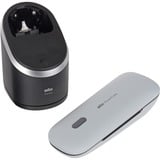 Braun Series 9 Pro+ 9575cc Wet & Dry Máquina de afeitar de láminas Recortadora Metálico plateado/Negro, Máquina de afeitar de láminas, Metálico, Batería, Ión de litio, 90 min, Caja