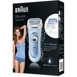 Braun Silk-épil 81653271 maquinilla de afeitar para mujer 3 cabezal(es) Recortadora Azul, Ladyshaver celeste, Azul, AA, Alcalino, 249 g, 57 mm, 27,7 g