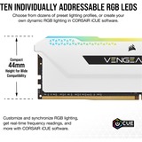 Corsair Vengeance CMH64GX4M4E3200C16W módulo de memoria 64 GB 4 x 16 GB DDR4 3200 MHz, Memoria RAM blanco, 64 GB, 4 x 16 GB, DDR4, 3200 MHz, 288-pin DIMM, Blanco