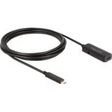 DeLOCK Cable de extensión activo USB 3.2 Gen 2, conector USB-C > toma USB-C, Cable alargador negro