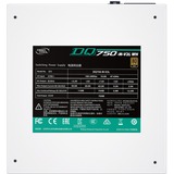 DeepCool DQ750-M-V2L WH unidad de fuente de alimentación 750 W 20+4 pin ATX Blanco, Fuente de alimentación de PC blanco, 750 W, 100 - 240 V, 47 - 63 Hz, 10 A, Activo, 110 W