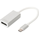 Digitus Adaptador gráfico DisplayPort 4K USB Type-C™ blanco/Plateado, 3840 x 2160 Pixeles