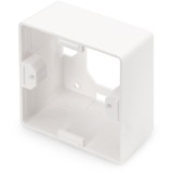 Digitus Caja de montaje en superficie para tomas de corriente Keystone de 80 x 80 mm, tipo alemán, Bastidor de instalación blanco, tipo alemán, Pared, 80 mm, 50 mm, 80 mm, 150 mm, 150 mm