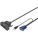 Digitus Conmutador KVM modular de un solo puerto, Switch KVM 