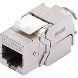 Digitus DN-93615-24 módulo de conector de red, Módulo Keystone plateado/blanco, Plata, Níquel, Zinc, -20 - 70 °C, 14 mm, 34 mm