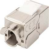 Digitus DN-93615-24 módulo de conector de red, Módulo Keystone plateado/blanco, Plata, Níquel, Zinc, -20 - 70 °C, 14 mm, 34 mm