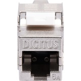 Digitus DN-93615-24 módulo de conector de red, Módulo Keystone plateado/blanco, Plata, Níquel, Zinc, -20 - 70 °C, 14 mm, 34 mm