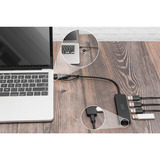 Digitus Hub USB 3.0 de 4 puertos línea delgada negro