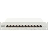 Digitus Panel de parcheo 10" DN-91612S-EA-G, 12 puertos, Cat.6a, Patch Panel gris