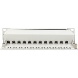 Digitus Panel de parcheo 10" DN-91612S-EA-G, 12 puertos, Cat.6a, Patch Panel gris