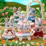 EPOCH Sylvanian Families - Set de Fiesta Familia Conejo del Bosque, Juegos de construcción 