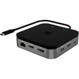 ICY BOX IB-DK408-C41 Alámbrico USB4 Antracita, Estación de acoplamiento antracita, Alámbrico, USB4, 60 W, 3,5 mm, 10,100,1000 Mbit/s, Antracita