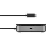 ICY BOX IB-DK408-C41 Alámbrico USB4 Antracita, Estación de acoplamiento antracita, Alámbrico, USB4, 60 W, 3,5 mm, 10,100,1000 Mbit/s, Antracita