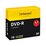 Intenso DVD-R 4.7GB, 16x 4,7 GB 10 pieza(s), DVDs vírgenes 16x, DVD-R, 120 mm, Caja de cd, 10 pieza(s), 4,7 GB
