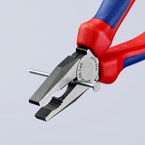 KNIPEX 03 02 160 Alicates de electricista alicate, Alicates combi azul, Alicates de electricista, Acero, De plástico, Azul/Rojo, 16 cm, 223 g