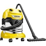 Kärcher WD 4 SV-20, Aspiradora en húmedo y en seco amarillo/Acero fino