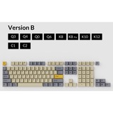 Keychron PBT-34, Cubierta de teclado beige/Gris oscuro