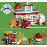 LEGO DUPLO 10970 Parque de Bomberos y Helicóptero, Juguetes para Niños, Juegos de construcción Juguetes para Niños, Juego de construcción, 2 año(s), Plástico, 117 pieza(s), 2,06 kg