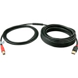 Lindy 42762 cable USB 15 m USB 2.0 USB A USB B Negro, Rojo negro, 15 m, USB A, USB B, USB 2.0, Macho/Macho, Negro, Rojo