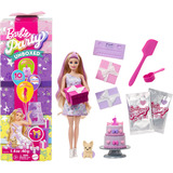 Mattel Barbie Party Unboxed Serie Cumpleaños de Mascota - vestido morado, Muñecos 