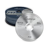 MediaRange MR508 disco blu-ray lectura/escritura (BD) BD-R DL 50 GB 25 pieza(s), Discos Blu-ray vírgenes 50 GB, BD-R DL, Caja para pastel, 25 pieza(s)