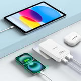Nevox Cargador USB-C delgado DUAL de 45W GaN EU / US blanco