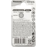 Panasonic CR-1616EL/1B pila doméstica Batería de un solo uso CR1616 Litio Batería de un solo uso, CR1616, Litio, 3 V, 1 pieza(s), 10 año(s)