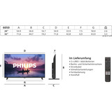 Philips 24PHS6050/12, Televisor LED negro