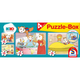 Schmidt Spiele Bobo Siebenschläfer Caja de rompecabezas en maletín de metal, Puzzle 
