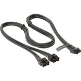 Seasonic SS2X8P-12VHPWR-600 / black, Cable negro