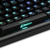 Sharkoon SKILLER SGK30 teclado USB QWERTY Inglés de EE. UU. Negro, Teclado para gaming negro, Completo (100%), USB, Interruptor mecánico, QWERTY, LED RGB, Negro