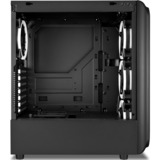 Sharkoon TK5M RGB ATX Escritorio Negro, Cajas de torre negro, Escritorio, PC, Negro, ATX, micro ATX, Mini-ITX, Metal, Plástico, Vidrio templado, Multi