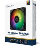 SilverStone Air Slimmer 90 ARGB, Ventilador negro