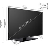 Telefunken XF43AN750M, Televisor LED negro