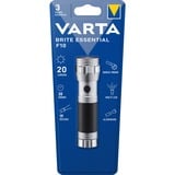 VARTA Brite Essential F10, Linterna plateado/Negro