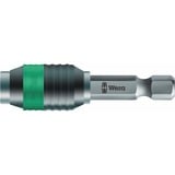 Wera 889/4/1 K Rapidaptor Universalhalter, 1/4", Adaptador de tuerca spinner negro/Verde