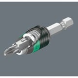 Wera 889/4/1 K Rapidaptor Universalhalter, 1/4", Adaptador de tuerca spinner negro/Verde