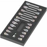 Wera Inserto de espuma Zyklop B 3/8" juego de dados de punta 1, 22 piezas, Kit de herramientas negro/Gris