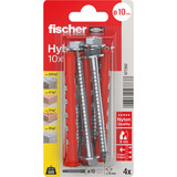 fischer Taco de vástago largo HybridPower 10x90 FUS K, Pasador rojo/Gris