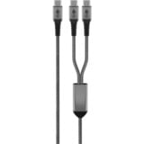 goobay 75739, Cable negro/Gris