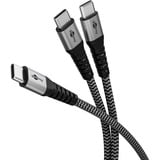 goobay 75739, Cable negro/Gris