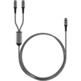 goobay 75739, Cable negro/Gris