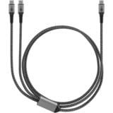 goobay 75739, Cable negro/Gris